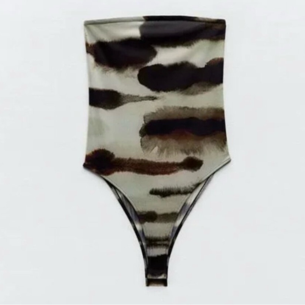 Zara Camouflage Print Bodysuit